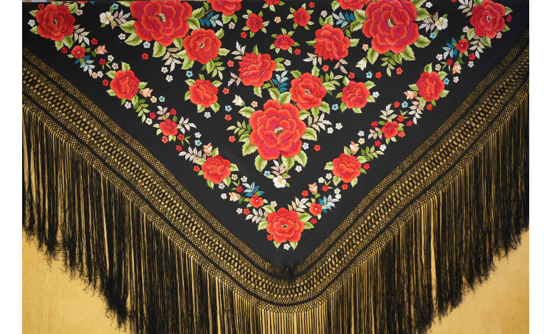 Mantón mano seda 140cm