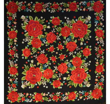 Mantón mano seda 140cm 2