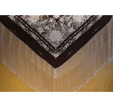 Mantón mano seda 140cm 2