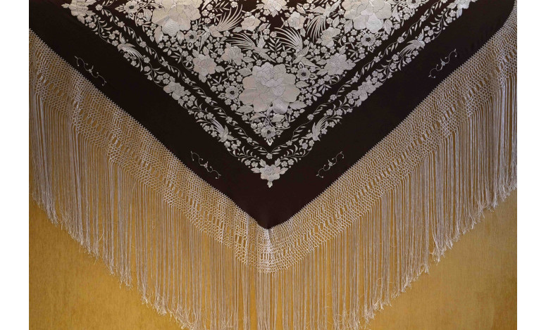 Mantón mano seda 140cm