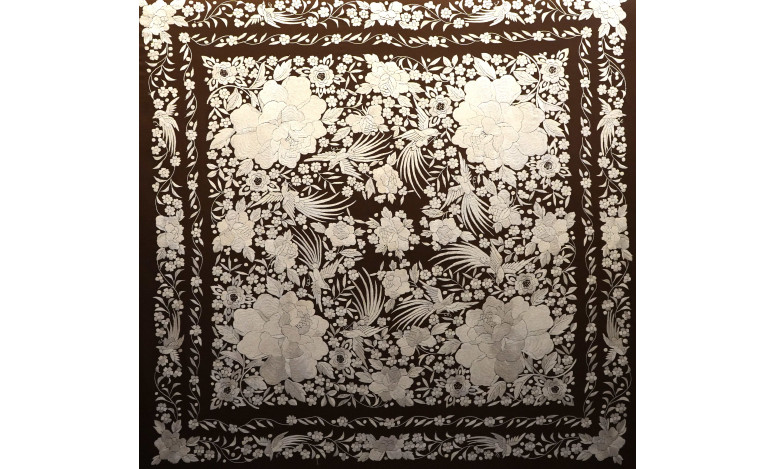 Mantón mano seda 140cm