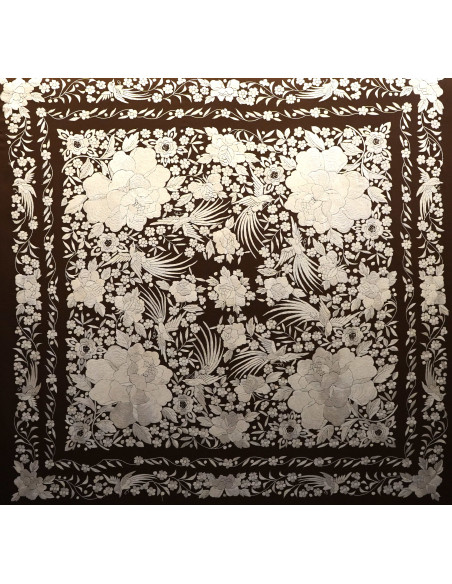 Mantón mano seda 140cm