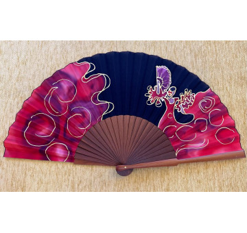 Abanico seda flamenca