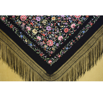 Mantón mano crespón 155cm