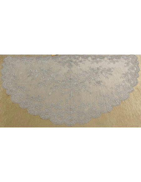 Mantilla media luna oro-marfil
