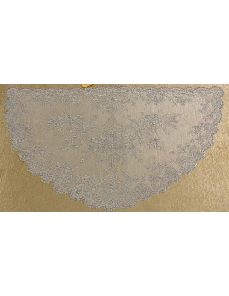 Mantilla media luna oro-marfil