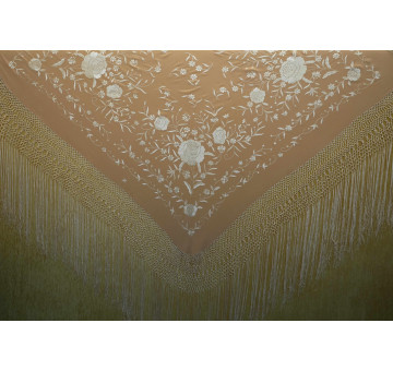 Mantón mano seda 140cm 2
