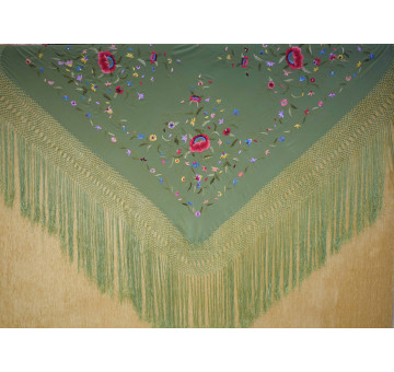 Mantón mano seda 140cm 2