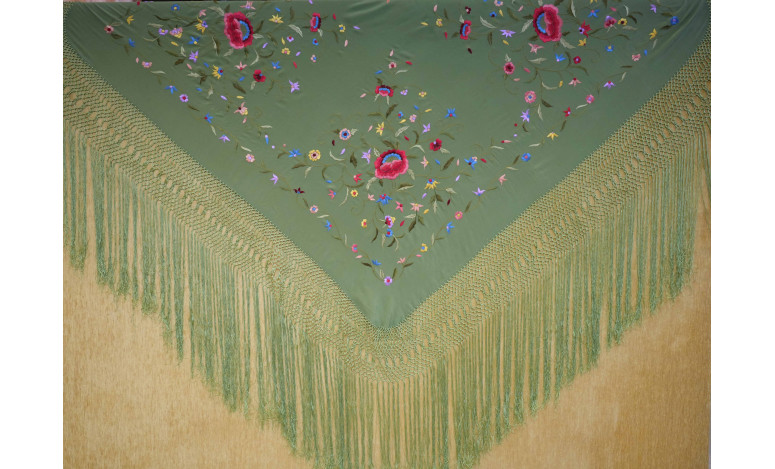 Mantón mano seda 140cm