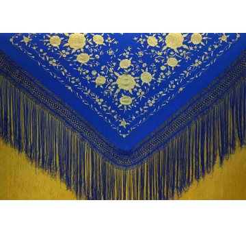 Mantón mano seda 140cm 2