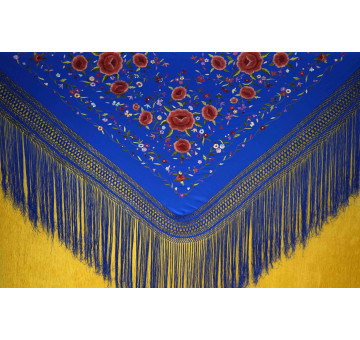 Mantón mano seda 140cm 2