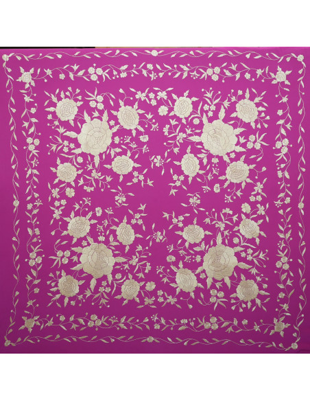 Mantón mano seda 140cm