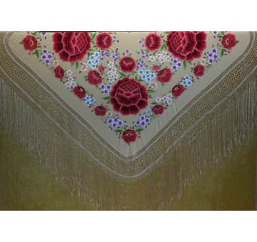 Mantón mano seda 140cm