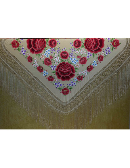 Mantón mano seda 140cm