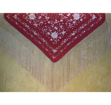 Mantón mano seda 115cm 2