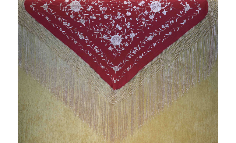 Mantón mano seda 115cm