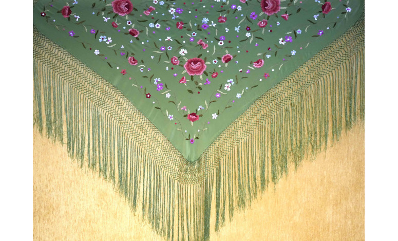 Mantón mano seda 115cm
