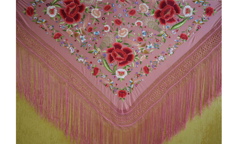 Mantón mano seda 140cm