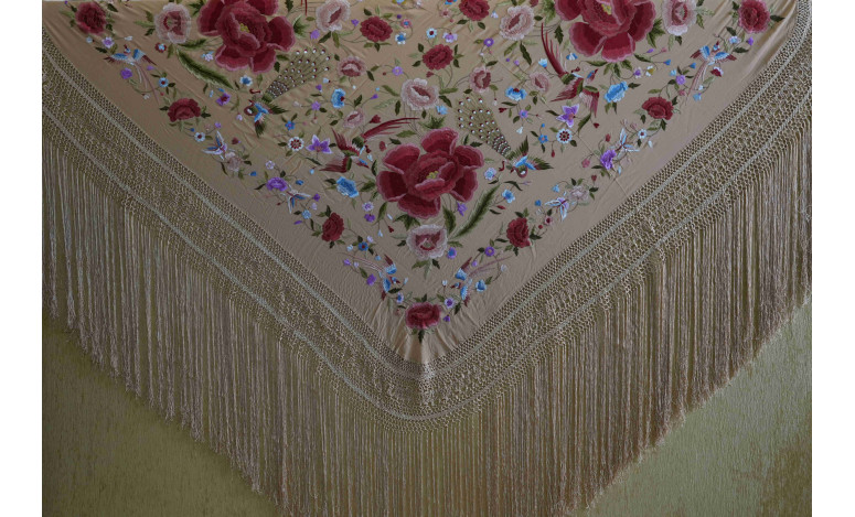 Mantón mano seda 140cm