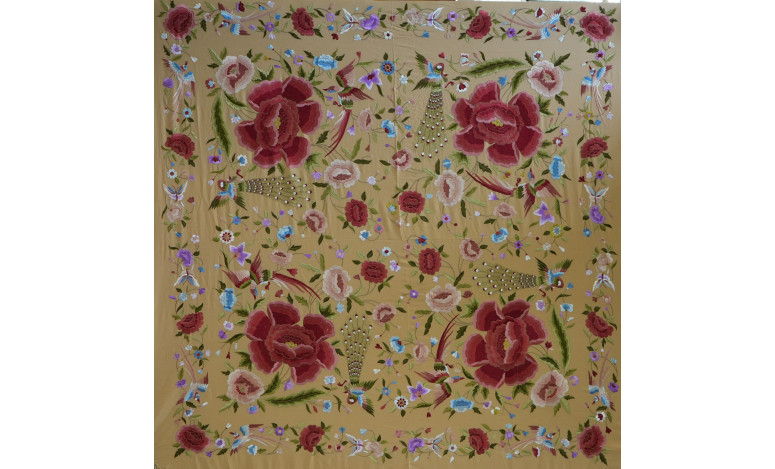Mantón mano seda 140cm