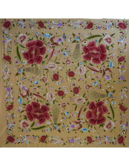 Mantón mano seda 140cm