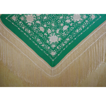 Mantón mano seda 140cm 2