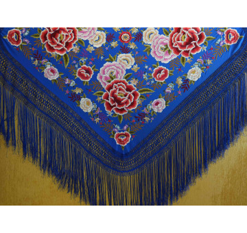 Mantón mano seda 140cm 2