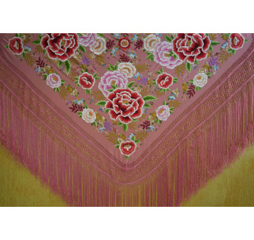 Mantón mano seda 140cm 2