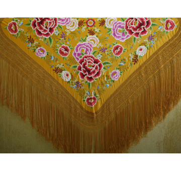 Mantón mano seda 140cm 2