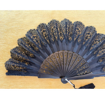 Abanico encaje negro 2