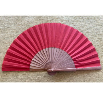 Abanico liso tela roja