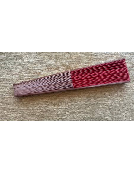 Abanico liso tela roja
