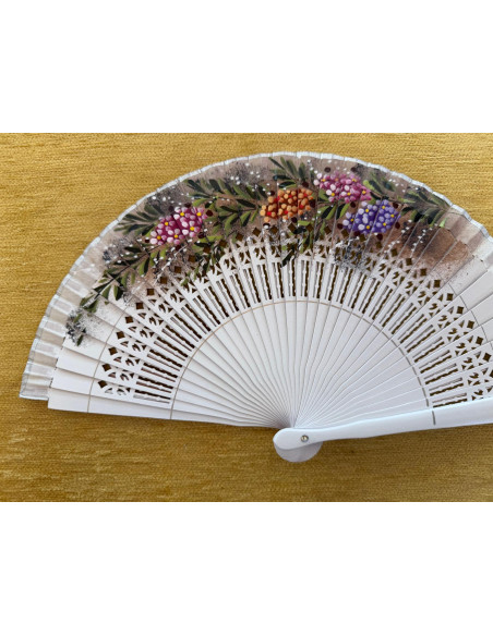 Abanico bolso flores