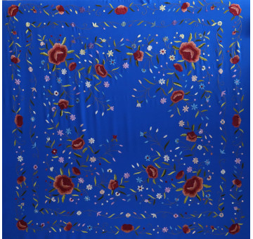 Mantón mano seda 140cm 2