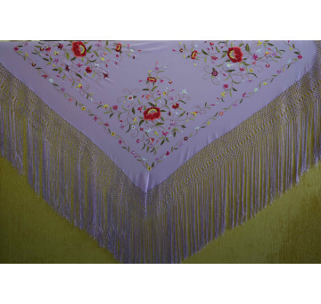 Mantón mano seda 140cm 2