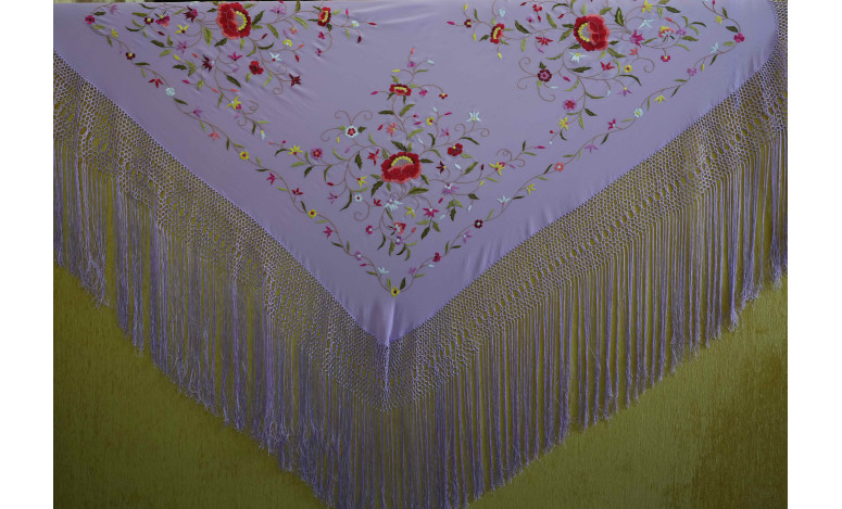 Mantón mano seda 140cm