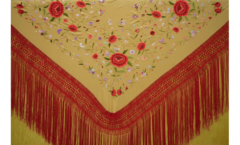 Mantón mano seda 140cm