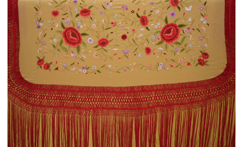 Mantón mano seda 140cm