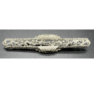 Broche plata marcasitas 2