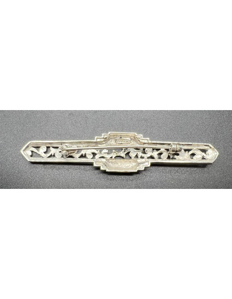 Broche plata marcasitas