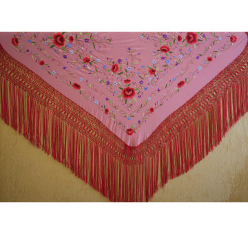 Mantón mano seda 140cm 2