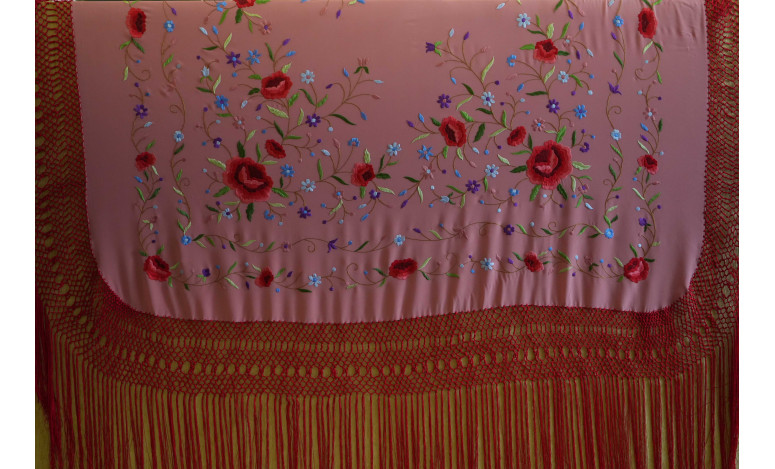 Mantón mano seda 140cm