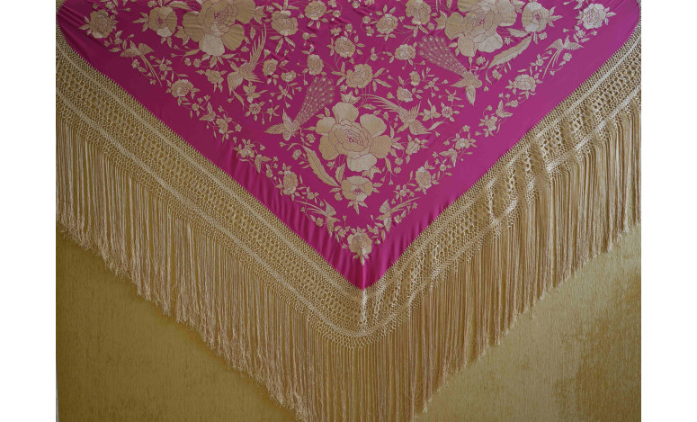 Mantón mano seda 140cm