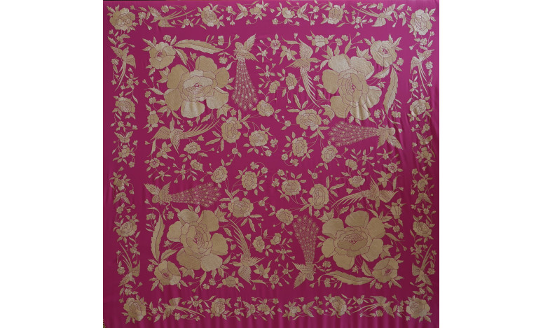 Mantón mano seda 140cm