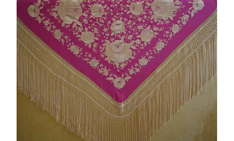 Mantón mano seda 140cm