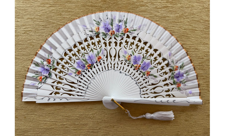 Abanico bolso flores