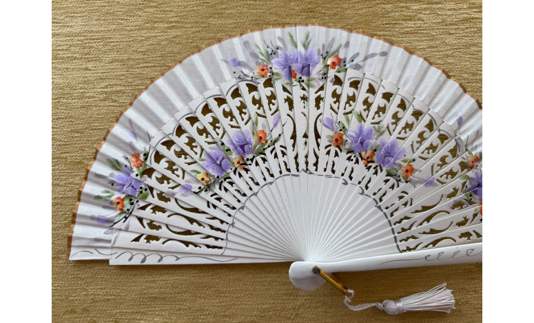 Abanico bolso flores
