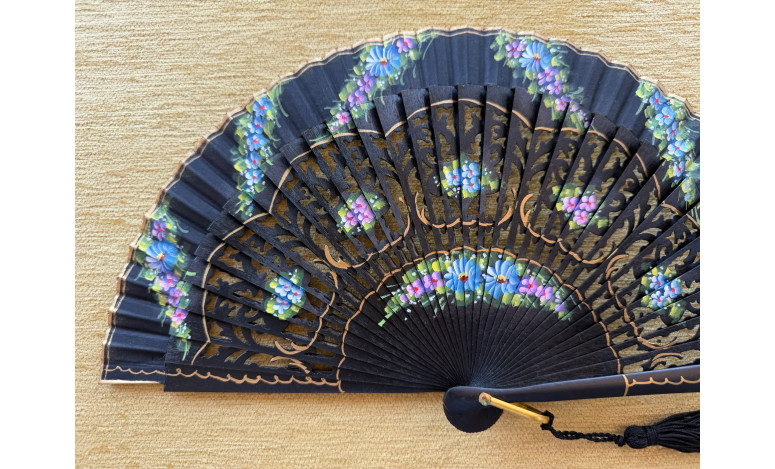 Abanico bolso flores