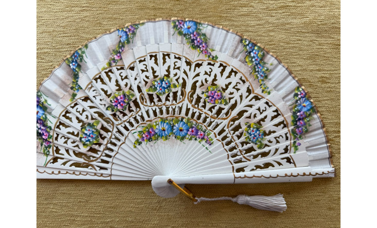 Abanico bolso flores