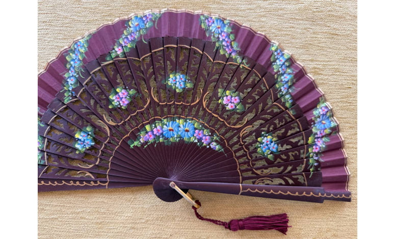 Abanico bolso flores